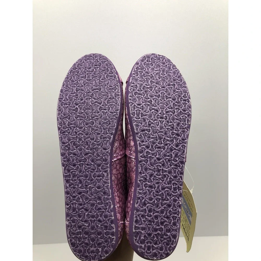 TOMS‎ Women's Pink Moroccan Glitter Slip On Shoes Size Y3